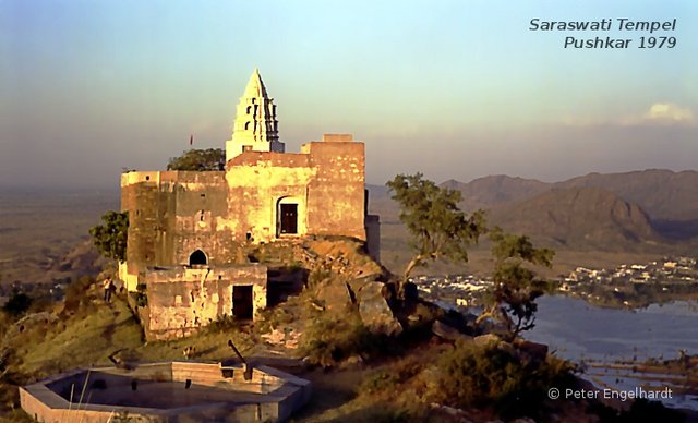 Der Saraswati Tempel über Pushkar